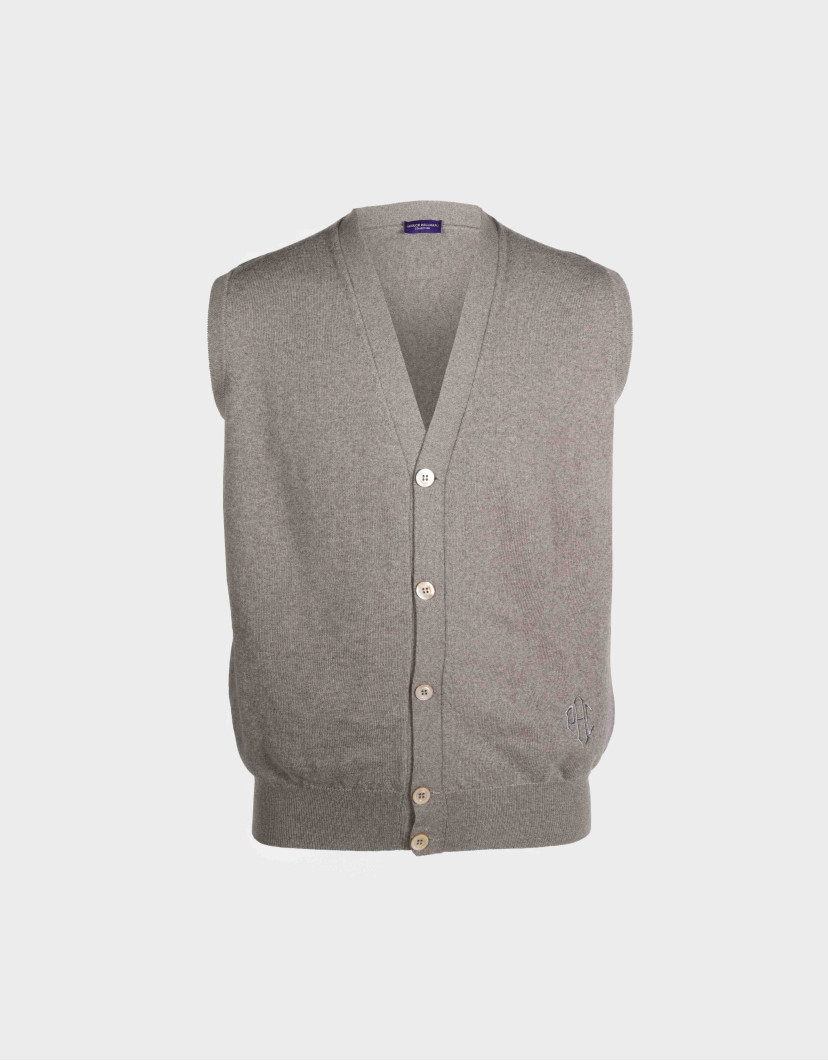 Patrick Hellmann Collection Beige Vest 100% Wool image